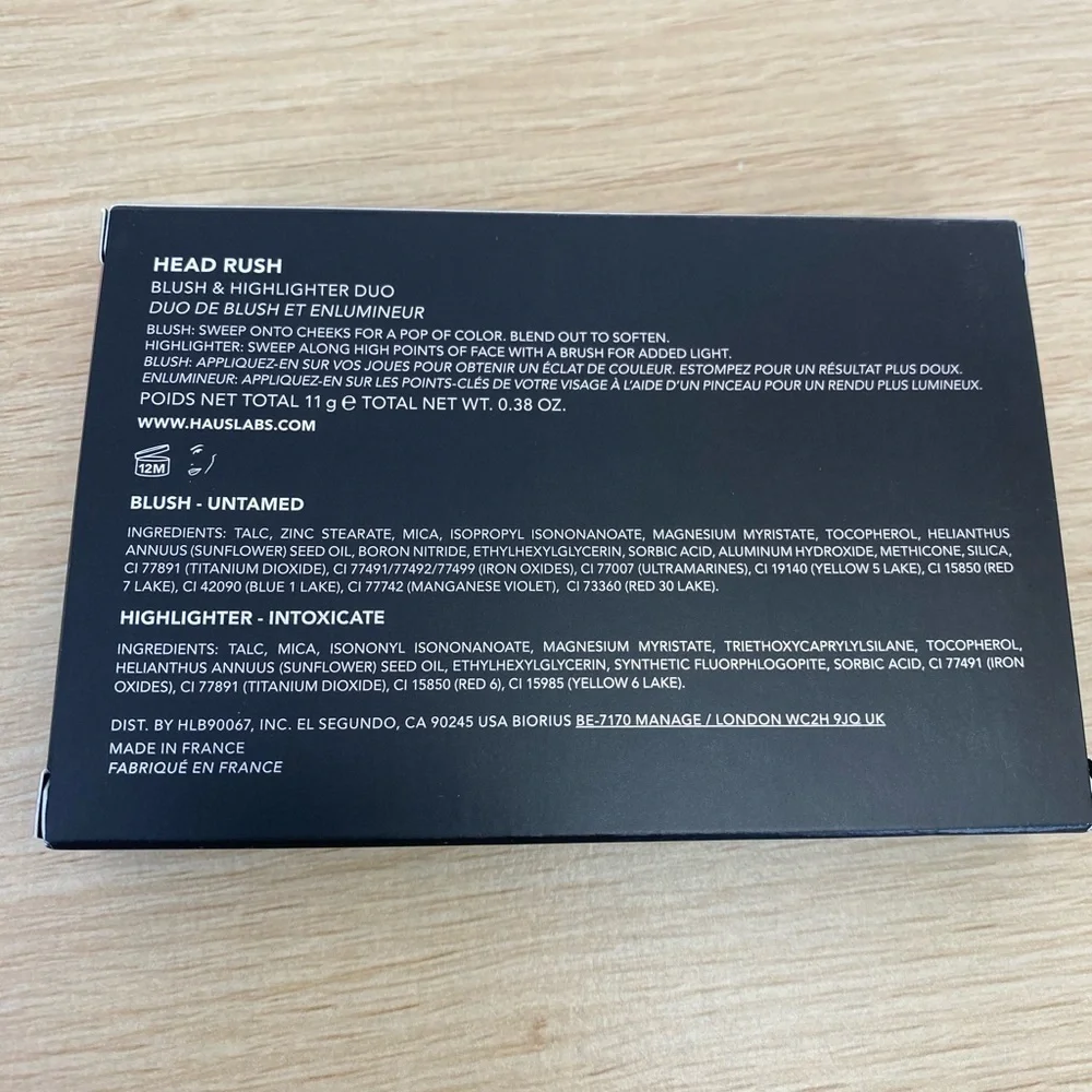 Haus Labs Lady Gaga Head Rush Blush Highlighter Duo Palette Untamed Intoxicate